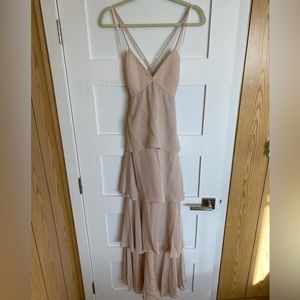 ALC Cream 100% Silk Maxi Dress
